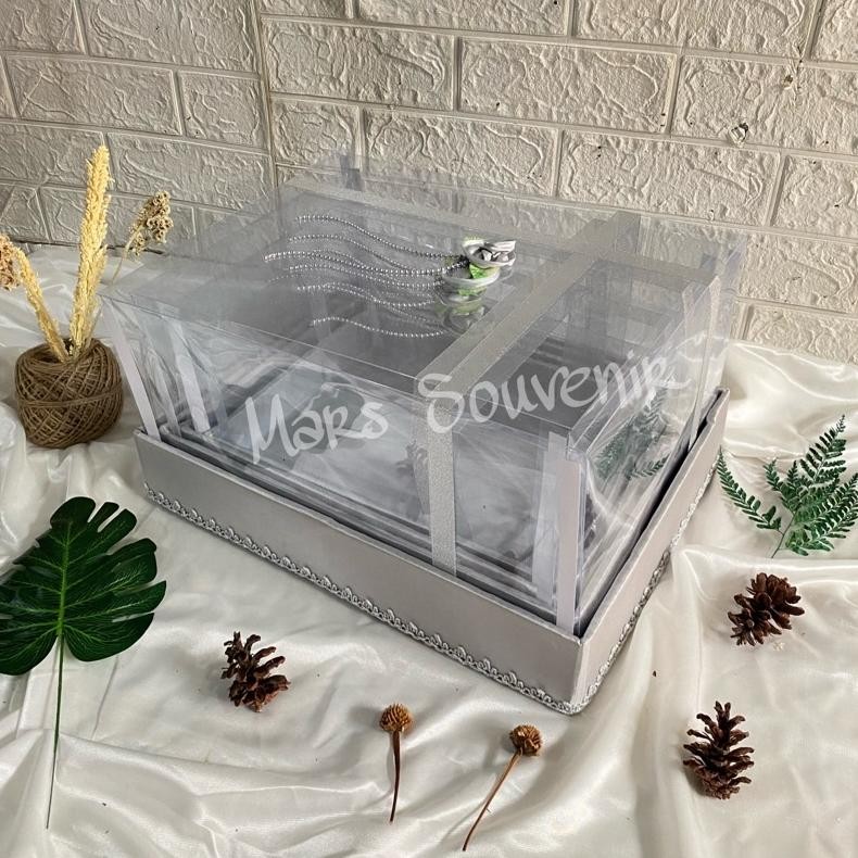 

tru-63 Box Kotak Seserahan Mika Pita 1 Set Isi 4 Box Murah