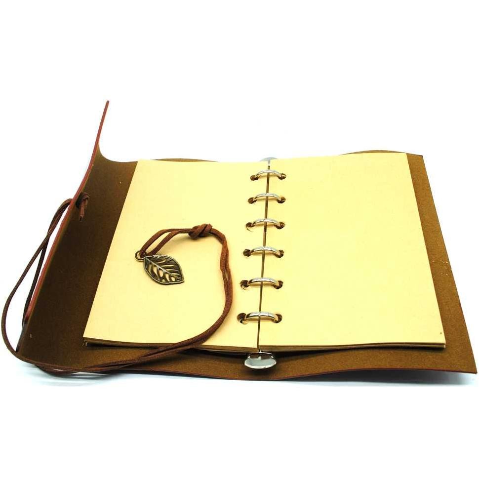 

If56 Buku Catatan Diary Notebook Aestetic Binder Cover Kulit PU Leather Retro Agenda Gaya Vintage Retro Berkualitas