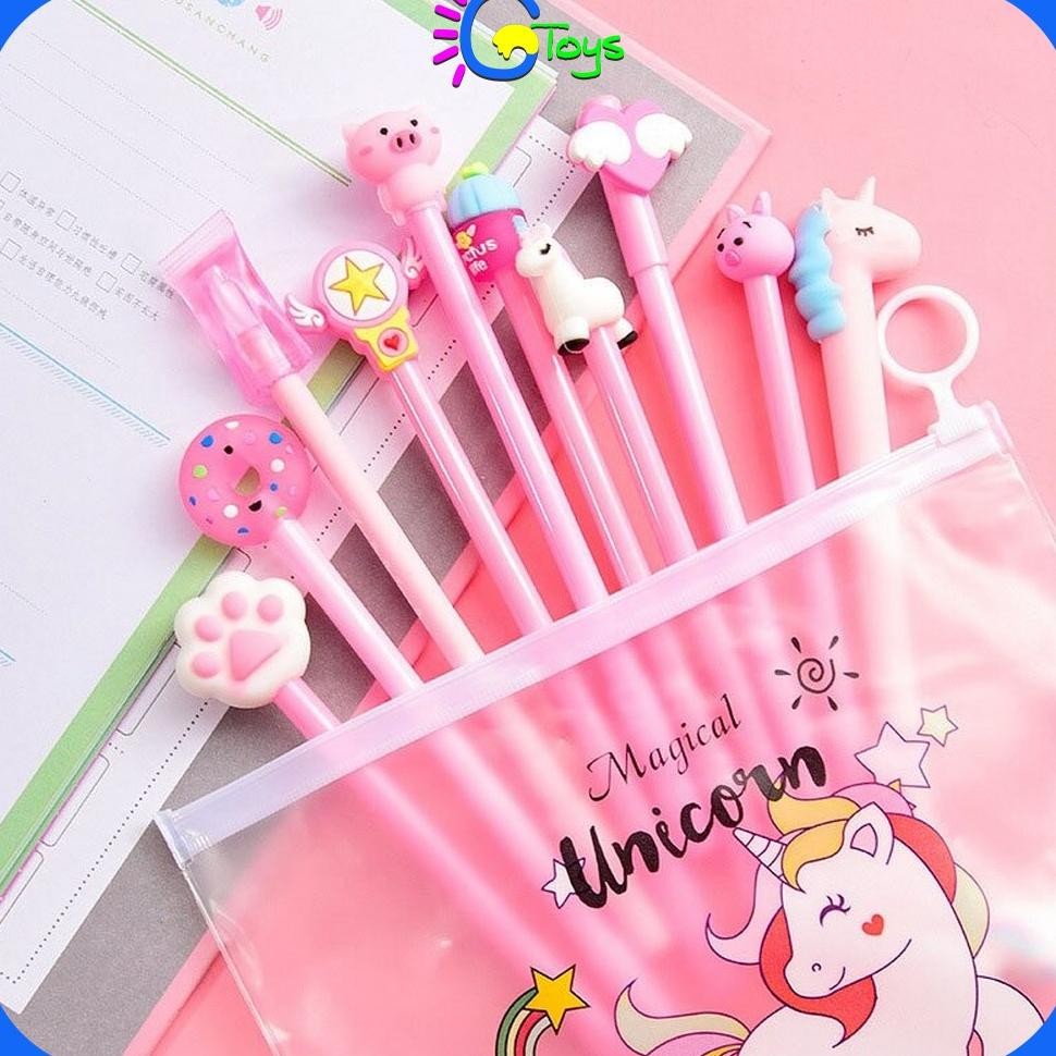

Ew64 CR-A15 Pulpen Gel Karakter Lucu Set Isi 20PCS Pena FREE Zipper Pouch Tempat Pensil Transparan Murah Berkualitas