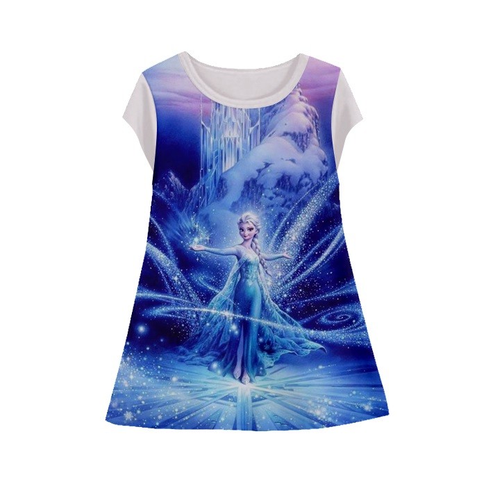 Baju Dress Anak Perempuan Frozen v8 Tunik Anak Wanita Untuk Umur 1-12 Tahun - kaosanakmurahmeriah