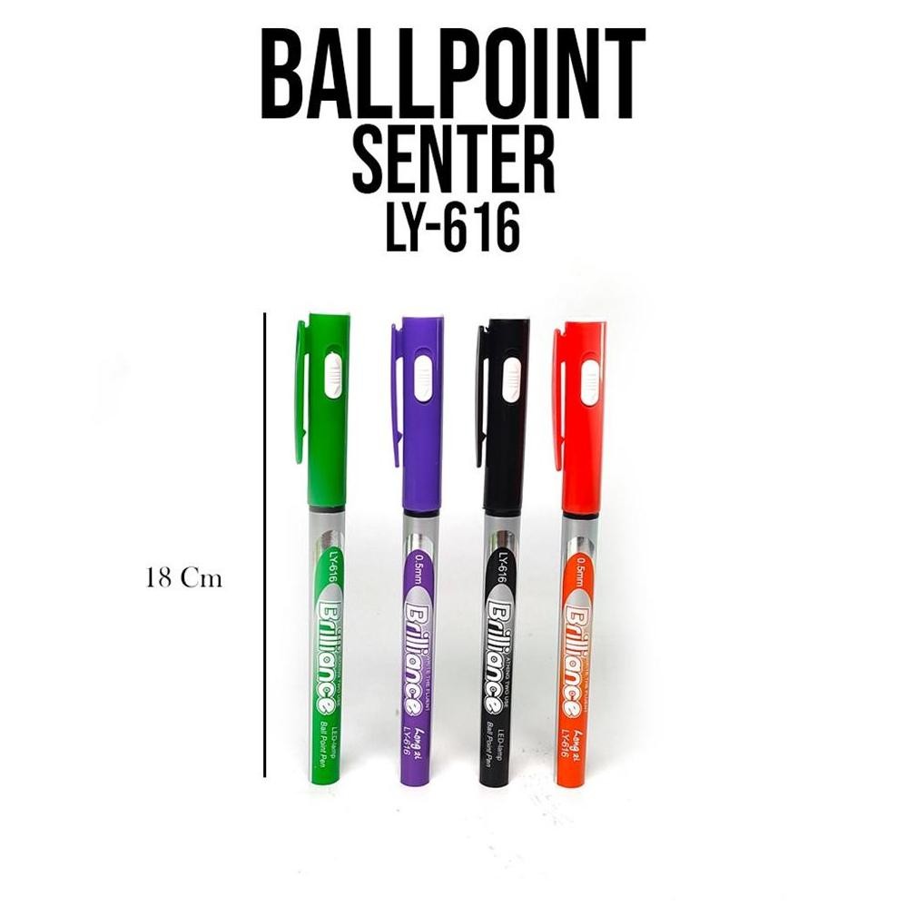 

CXV-38 12pcs Pulpen + Senter LY616 / 1pack Pulpen Senter Murah