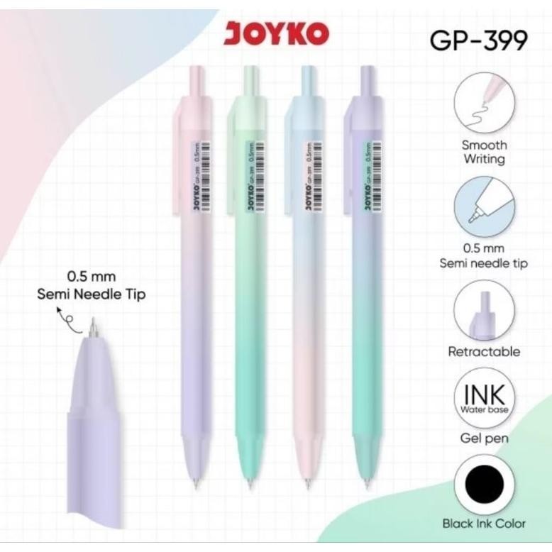 

aw-96 Pulpen Joyko Gel Pastel GP-399 Grosir 12 Pc Sale