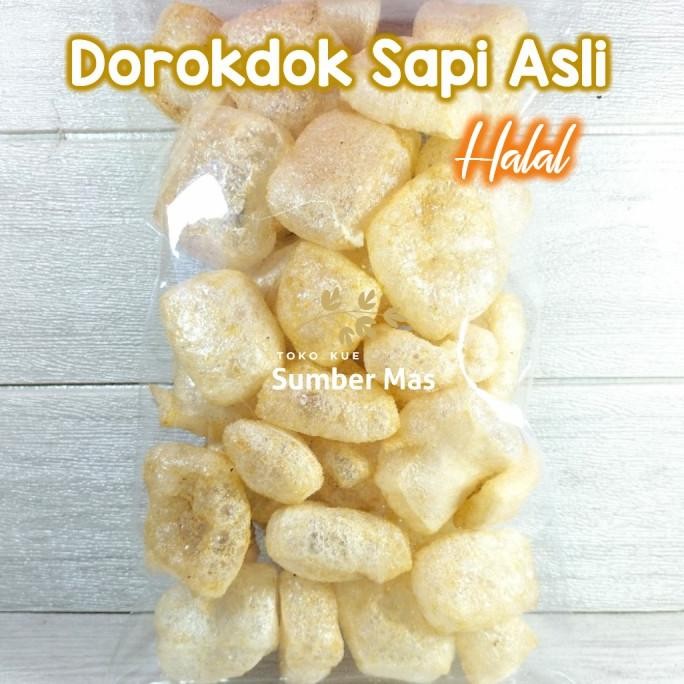 

KERUPUK KULIT ASLI SAPI MATANG/DOROKDOK/JANGEK RENYAH HALAL