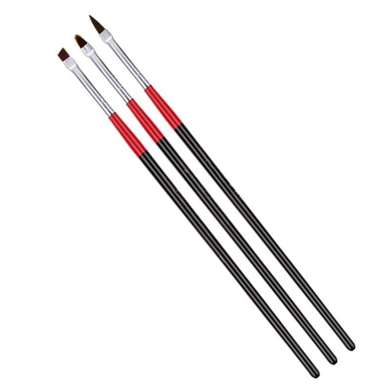 Premium 3pcs Kuas Tambal Gigi Nylon Kuas Gigi Dental Nylon Brush Carving Polishing Poles Tambalan Ve