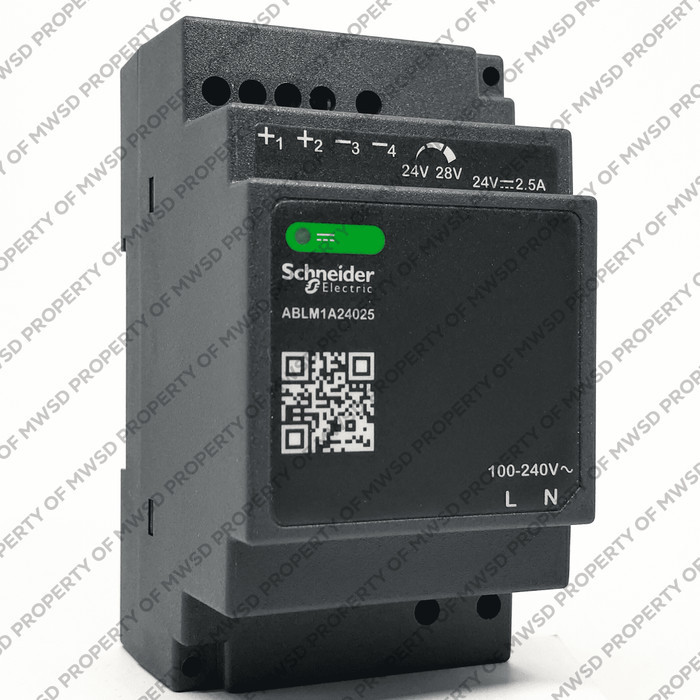 SCHNEIDER DIN RAIL POWER SUPPLY 24VDC 2.5A MOD 60 WATT   ABLM1A24025