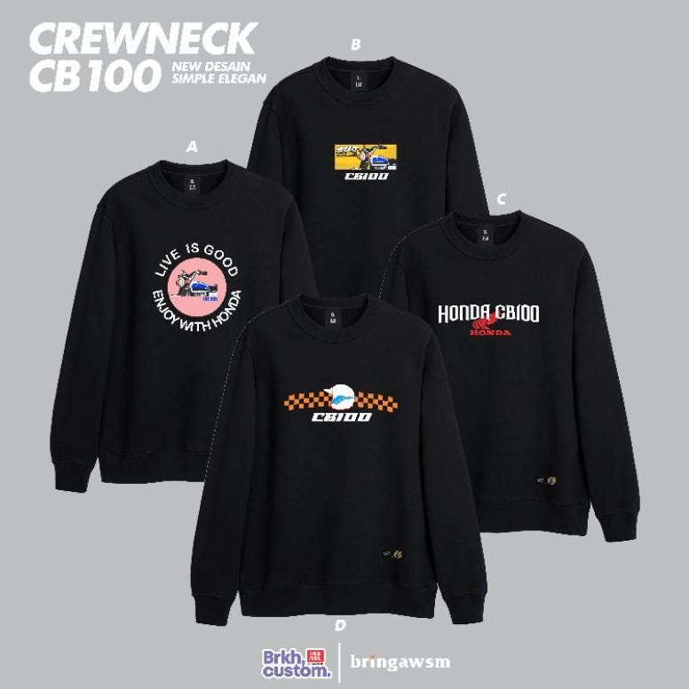 Terlaris Crewneck Cb100 Hondagank Kaos Cb Kaos Herex Jaket Herex Jaket Cb