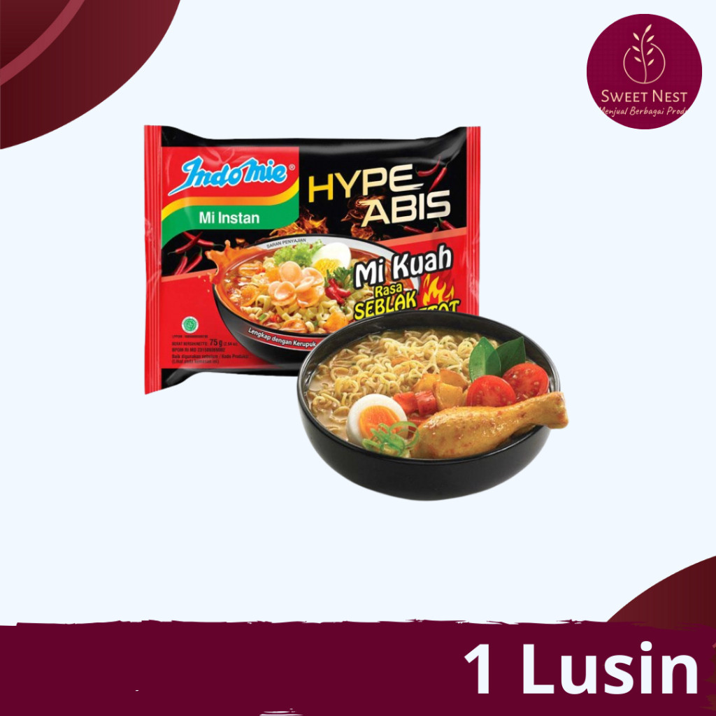 

Indomie Mie Instan HypeAbis Seblak Hot Jeletot Satu Lusin - 12 PCS (Bundling)