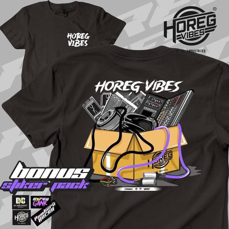 Promo Kaos Horeg Vibes Distro T-Shirt Horeg Vibes Pakaian Pria Wanita