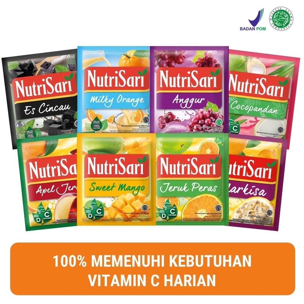 

Nutrisari Minuman Serbuk Renceng Isi 10pc Sct x 14 Gr / Minuman Nutri Sari All Varian