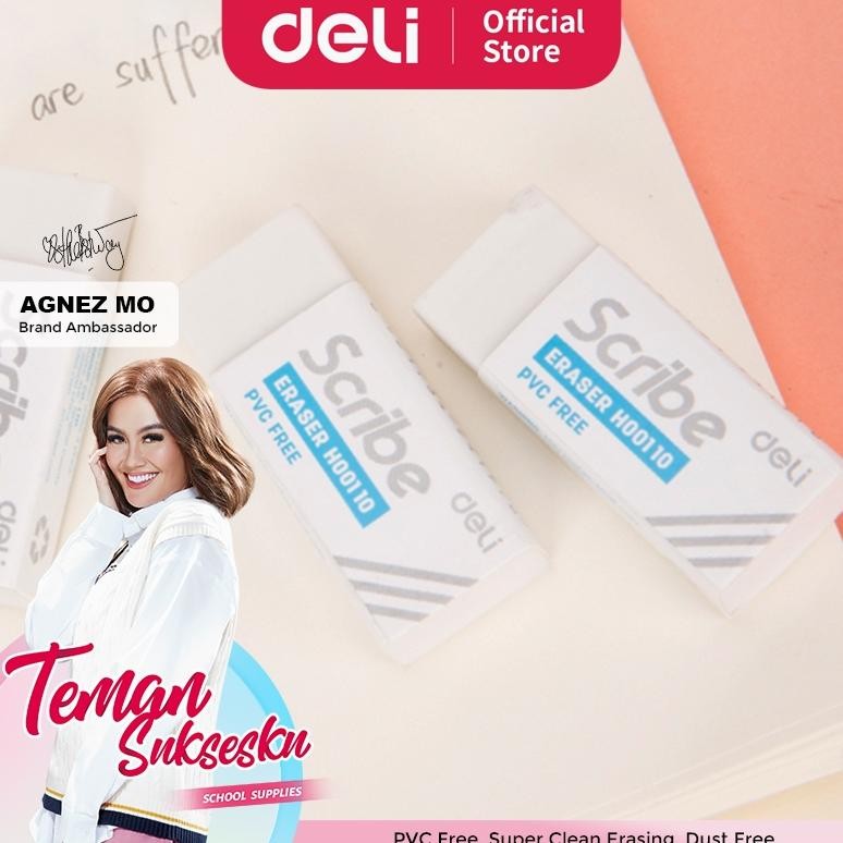 

Deli Eraser / Penghapus Pensil Putih Bebas PVC Bebas Debu Tidak Beracun 1 pcs EH00110