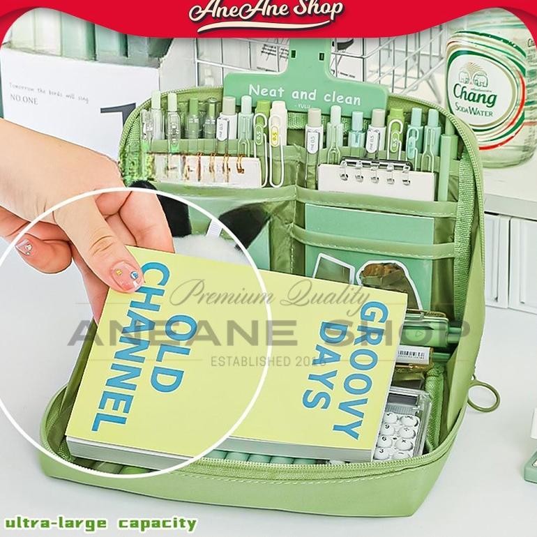 

VIRAL Tempat Pensil Kanvas Kapasitas Besar 12 Lapis ZHIBIGE Tas Penyimpanan Alat Tulis Serbaguna fx-45