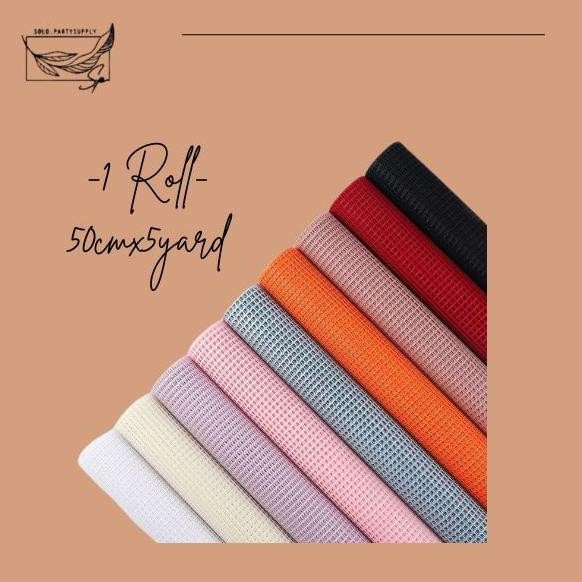 

ORIGINAL (SW) TERLARIS FLOWER MESH KOREAN SQUARE NET Korean Jaring2 Net Roll JARING BESAR POLYNET Spider Mesh Roll UNTUK Buket wedding/wisuda hj-54