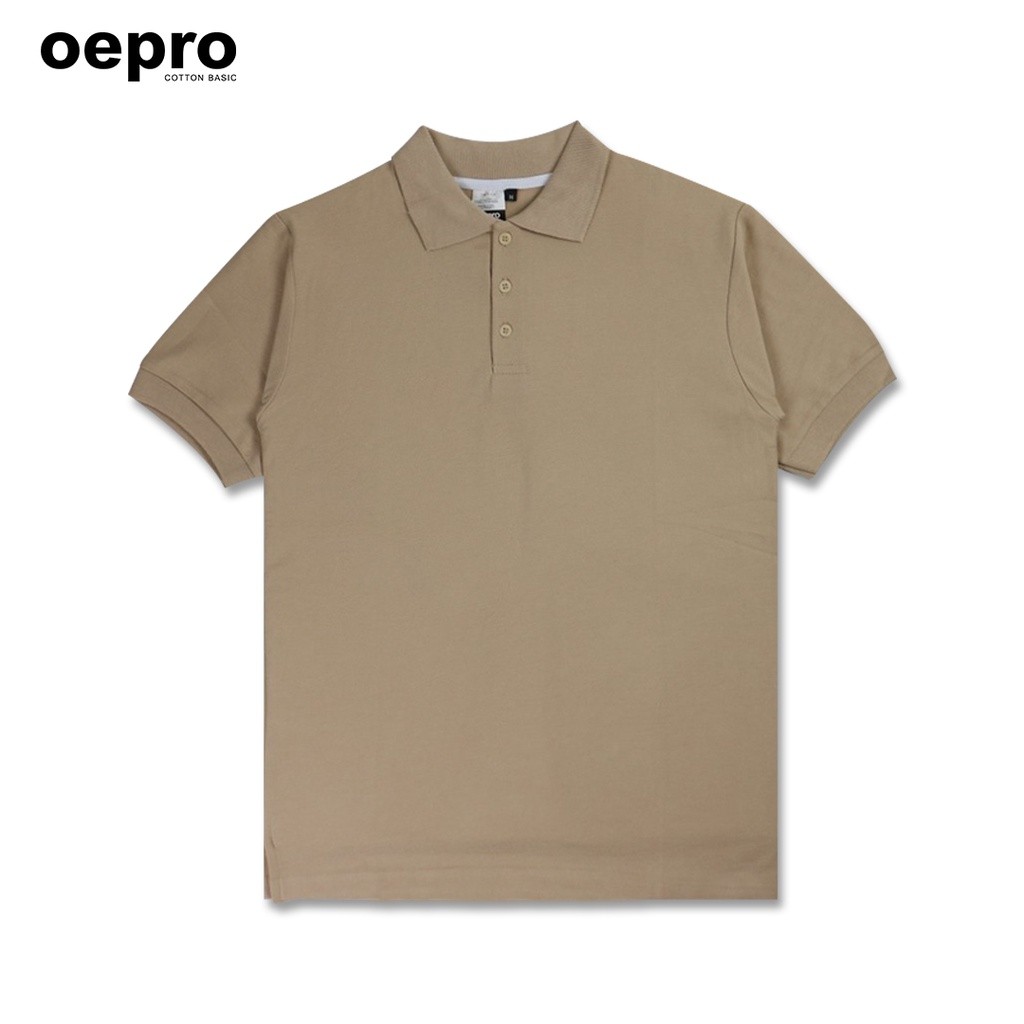 Kaos Polo Premium Kaos Kerah Premium Polo shirt Full Katun Brown Mocca Oepro