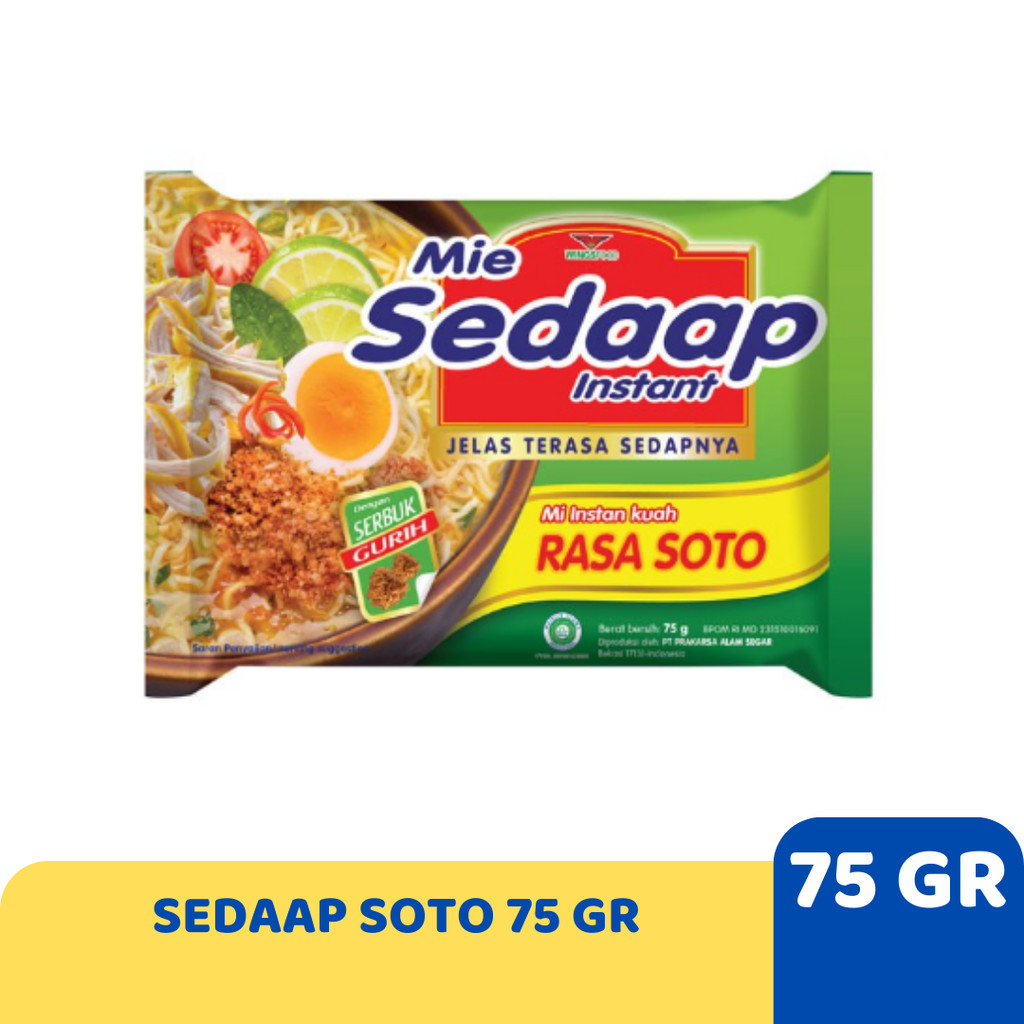 

SEDAAP SOTO 75 GR MIE REBUS