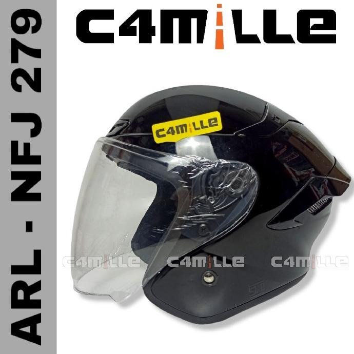 HELM ARL NFJ KAIROZ 279 BLACK METALIC SINE VISOR HALF F