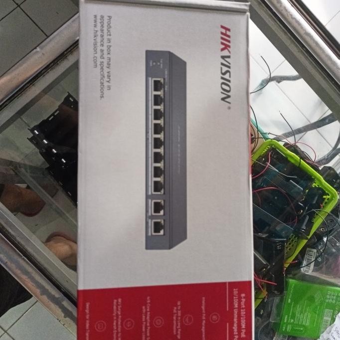 TERBARU - switch poe 8 port+2 uplink hikvision