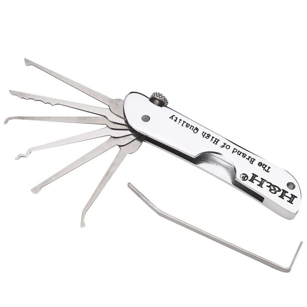 Premium Alat Pembuka Kunci Gembok Pintu Locksmith Tools Door Lock Pick Quick Opener Tools Set High Q