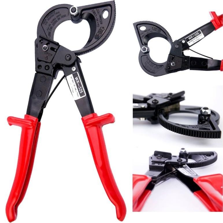 Premium 240mm Tang Potong Kabel Ratchet / Ratchet Cable Cutter Alat Pemotong Kabel Listrik Besar Hig
