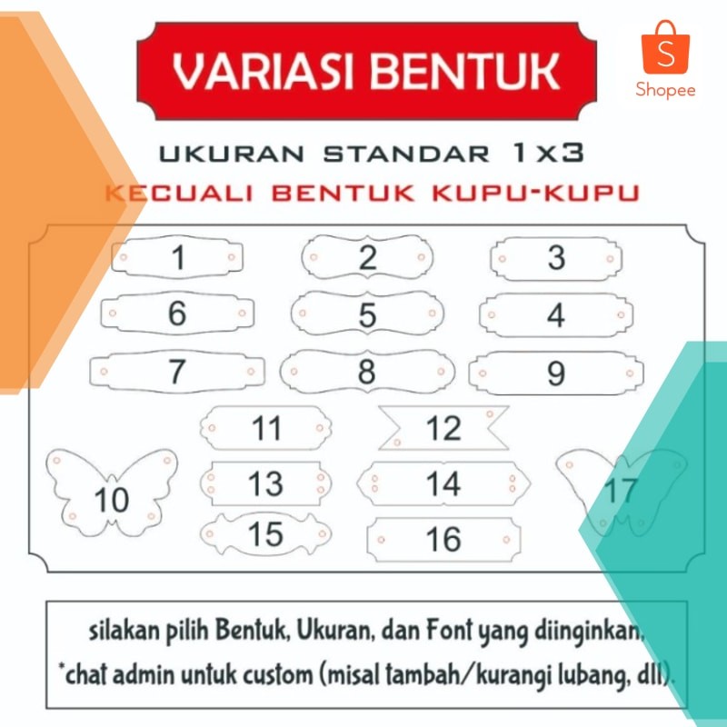 

Promo Label Akrilik Hijab Kaos Disto Brand Souvenir Custom per 100 pcs - Gold 1x3cm Keren