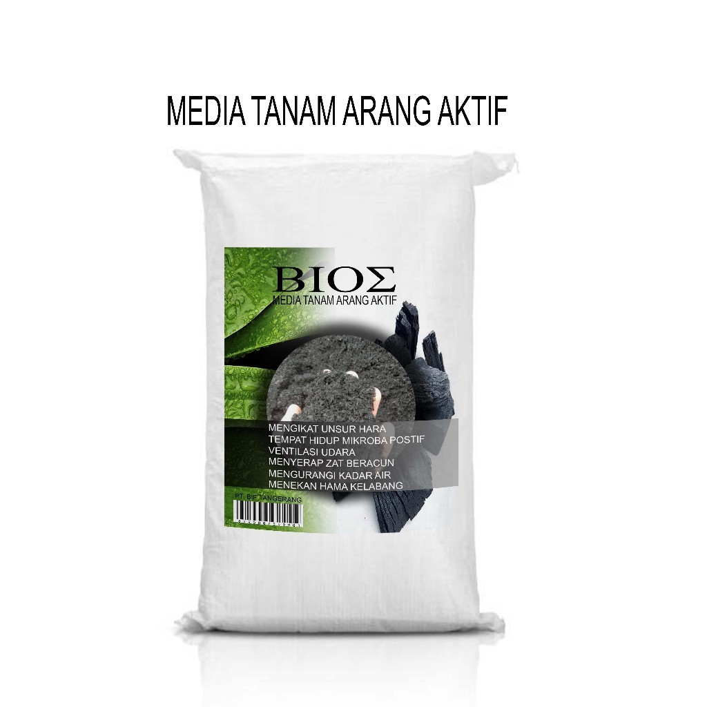 Arang bubuk karbon aktif media tanam 5 liter sampai 20 liter A403
