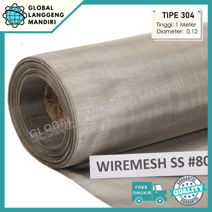 Wiremesh 80 Stainless (1M) Tipe (304) / Tebal 0.10 / 0.12 / Restock
