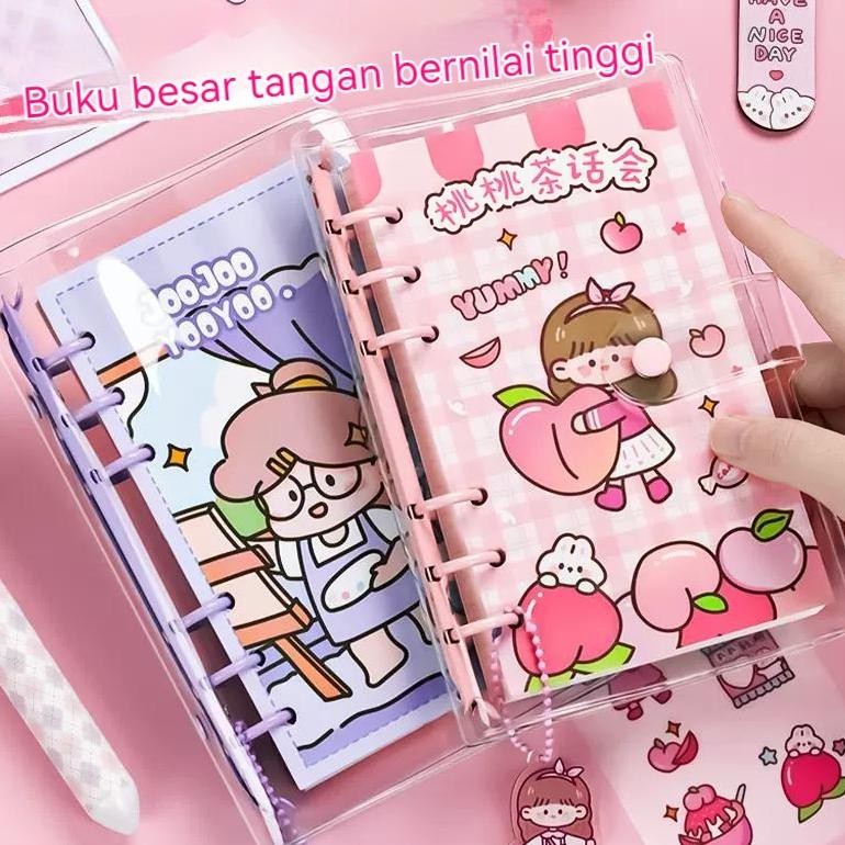

df-8 CODStiker Lucu 1 Set Box Tema Kartun Stiker Label untuk Buku Pegangan Diary Dekorasi DIY Stiker Spiral Elegan Bahan Buku Notebook Berkualitas