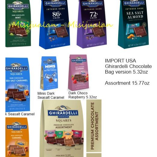 

Ghirardelli Chocolate Bag Dark Sea Caramel Nt Assortment Usa |