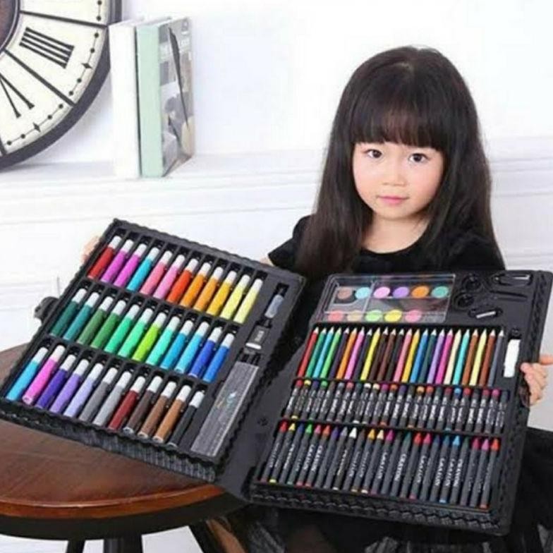 

jk-54 pensil warna dan crayon set isi 150 dan 208 pcs - alat tulis anak Termurah