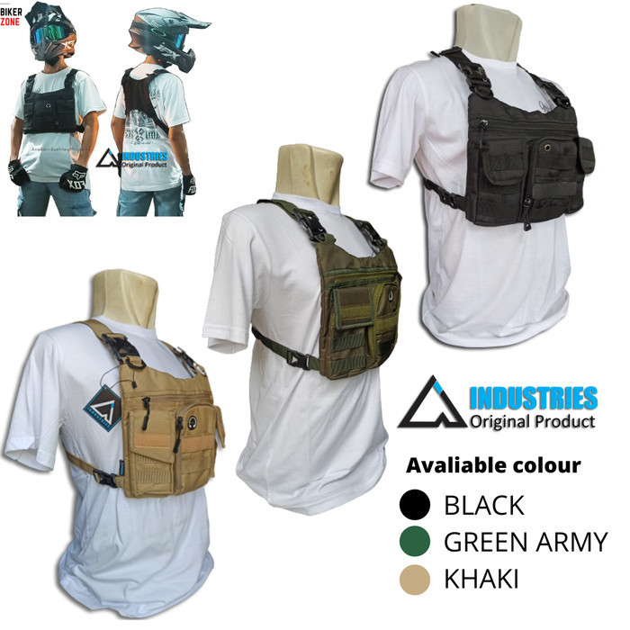 Walkie Talkie Chest Rig Radio Bag Tas Dada Selempang yimpanan HT