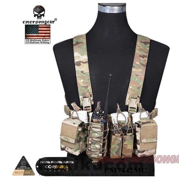 Rompi Tactical Vest Emerson D3CR Tactics Chest Rig MULTICAM
