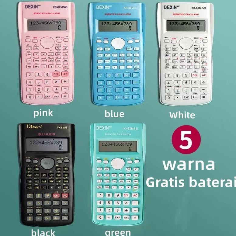 

XD27 Kalkulator Color Function Scientific Kalkulator 24 Fungsi Kalkulasi 3 Warna 1700 scientific calculator KK-82MS-D Berkualitas