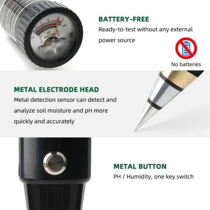 Soil Moisture Meter Ph Tester Vt05 Alat Ukur Ph Kelembaban Tanah Vt-05