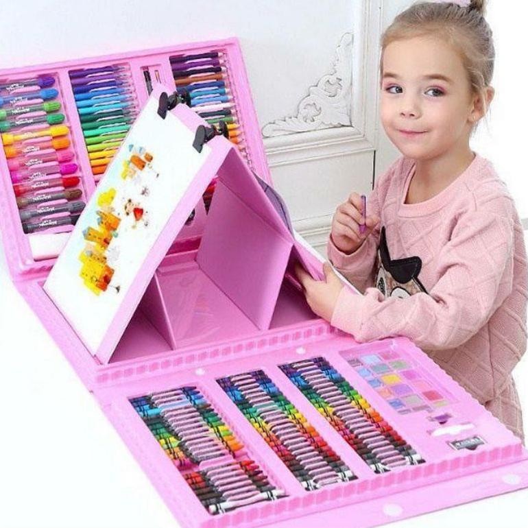 

fg-80 CRAYON SET ANAK 208 - Alat Tulis Mewarnai atau menggambar anak lengkap Berkualitas