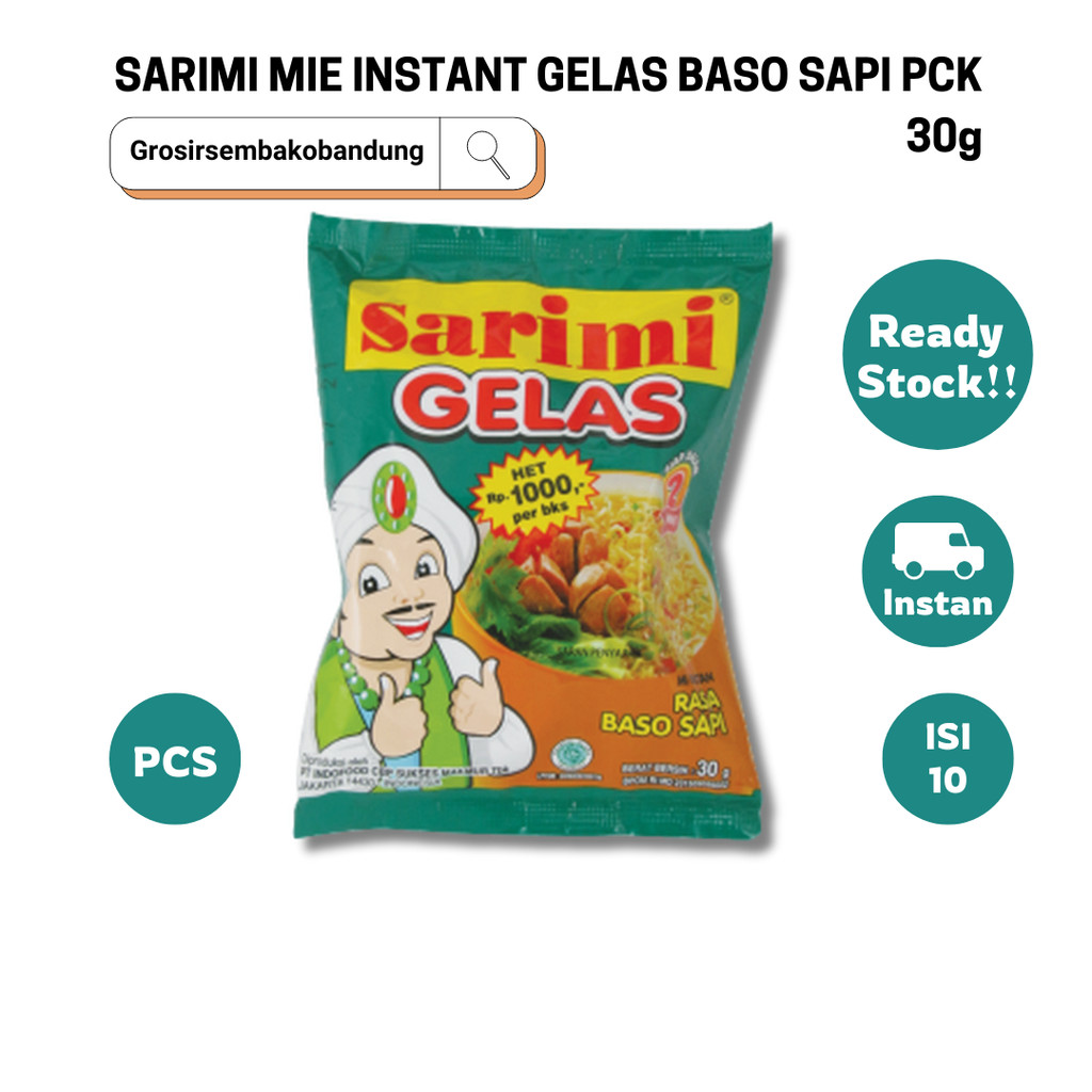 

SARIMI MIE INSTANT GELAS BASO SAPI PCK 30g - 1 Rcg - Kota Bandung