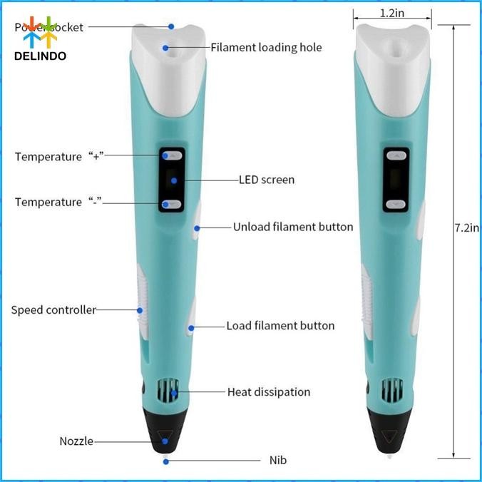 

dvc-78 3d Pen Pulpen 3 Dimensi Stereoscopic Printing Pen Portale Mainan Hemat