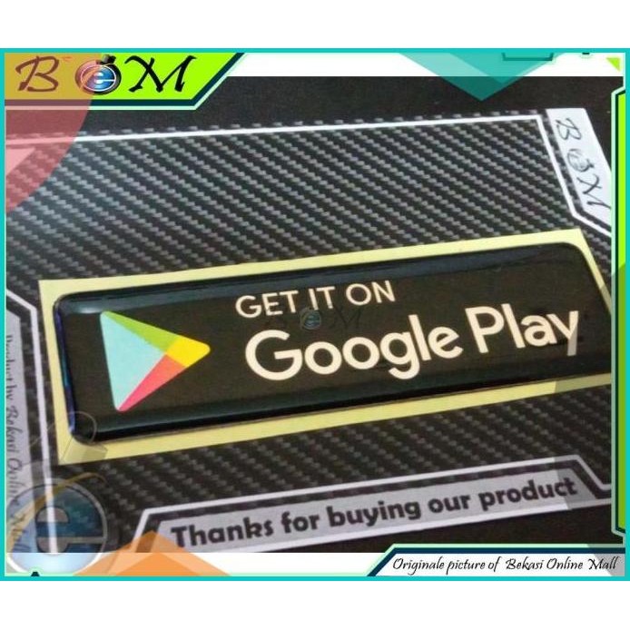 

Sticker stiker Logo timbul get it on google play 140BZ4 tools n parts