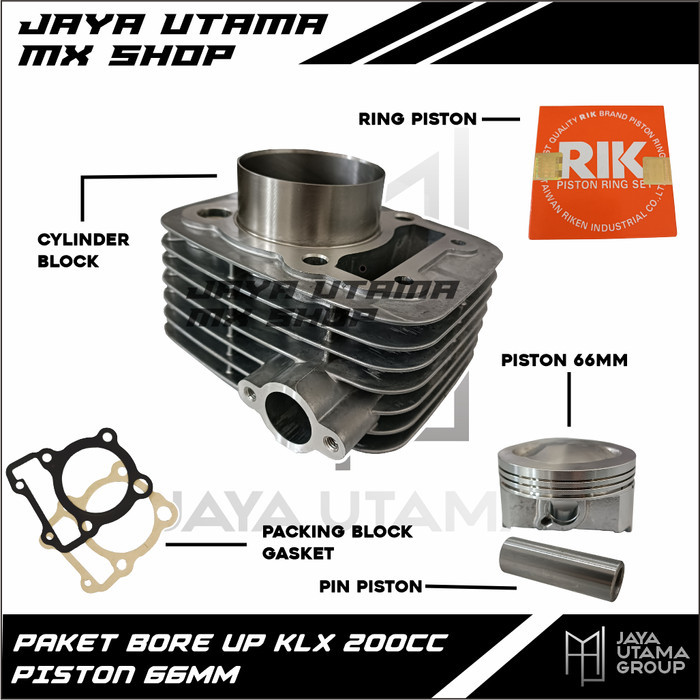 .........] Paket Bore Up KLX 200cc Piston 66mm bisa untuk harian