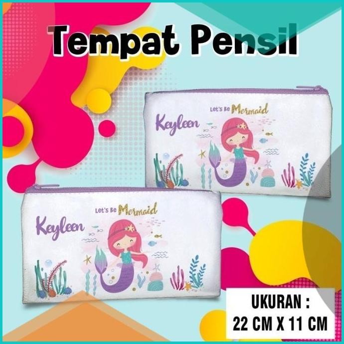 

Tempat Pensil Dompet Alat Tulis Pensil Pencil Case Mermaid Custom 140