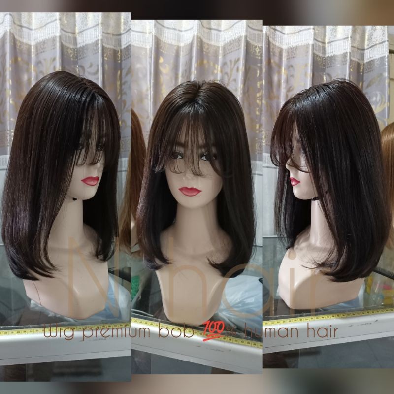 WIG bob PREMIUM RAMBUT ASLI