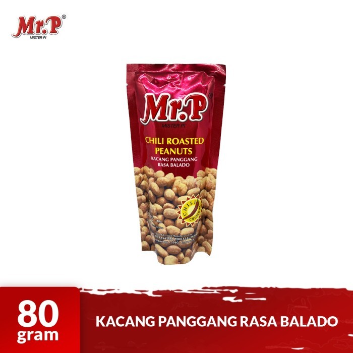 

Mr. P - Kacang Panggang Rasa Balado 80gr - Chili Roasted Peanuts