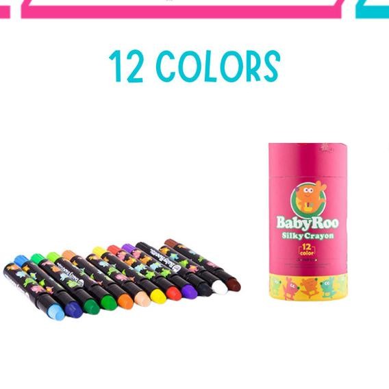 

Joan Ro Babyroo Washable 12Pcs Or 24Pcs Silky Crayon Baby Roo Krayon