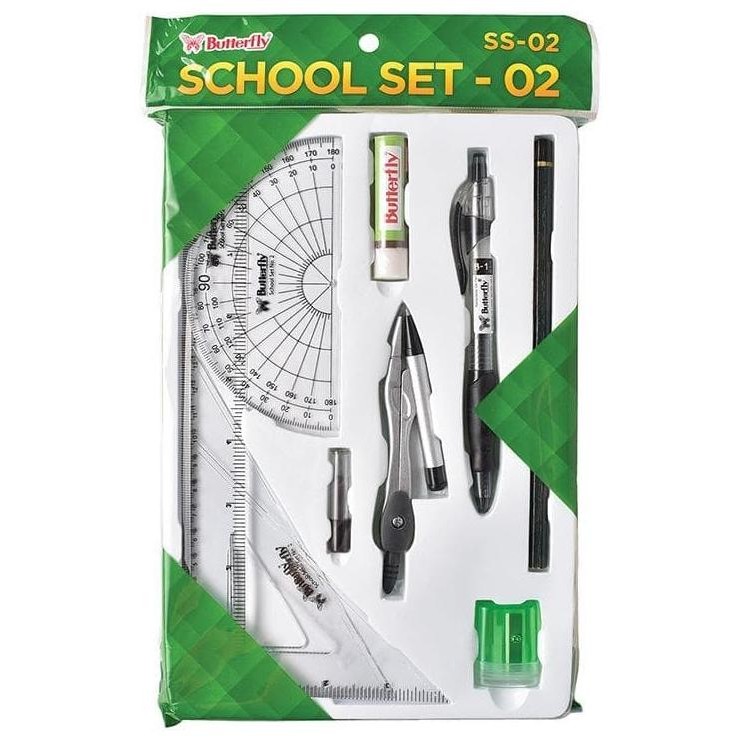 

qw-7 School Set - 02 Butterfly / Alat Tulis set Termurah