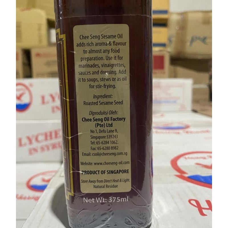 

Minyak Wijen Pagoda Chee Seng 375 ml Sesame Oil Pure White LT
