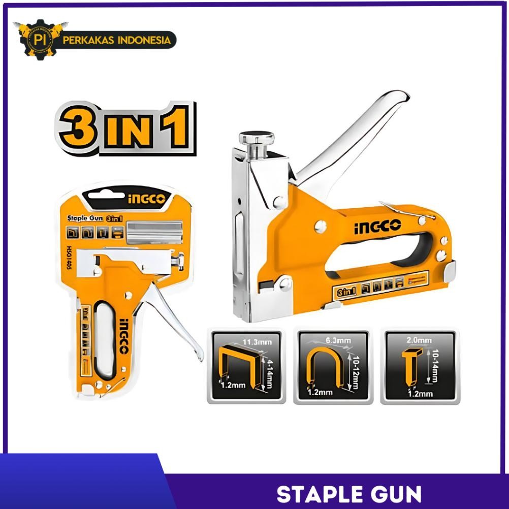 

Terlaris Staple Gun Ingco Hsg1405 Pro 3In1 Staples Gun Tacker 3 Way Stapler Gun Hand Teker Alat Tembak Hekter Nail Nailer Gun Paku Jok Banner Kursi Sofa Promo