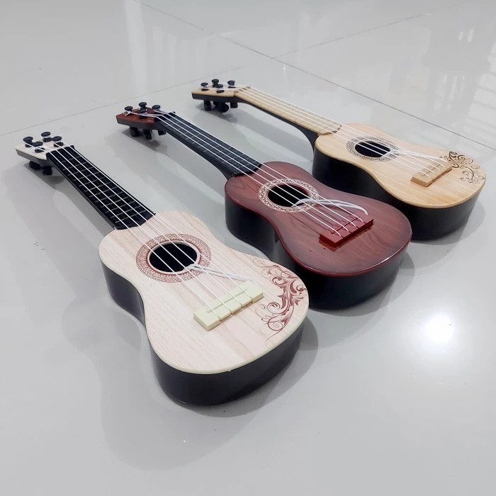 TERBARU Mainan Gitar Ukulele Plastik - Alat Musik Kentrung Anak Laki Perempuan
