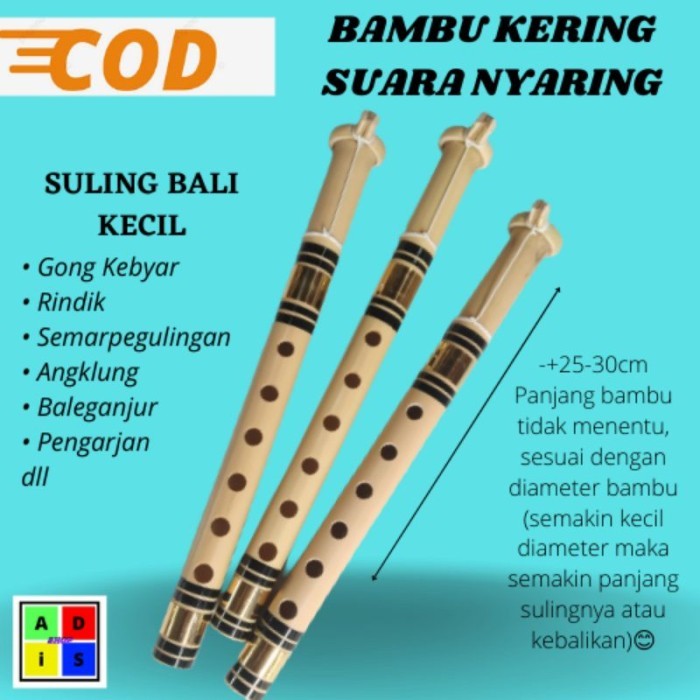 GRATIS ONGKIR alat musik seruling suling Bali oleh oleh khas Bali gong kebyar rindik