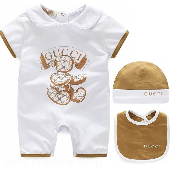 oiu ROMPER BAYI gucci set 3 in 1 baju bayi jumper TERLARIS