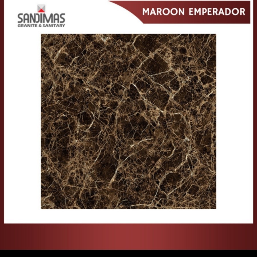GRANIT MOTIF MARMER SANDIMAS MAROON EMPERADOR 60X60 [FREE ONGKIR]