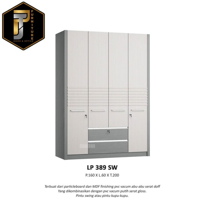 ;&;&;&;&] Lemari pakaian 4 pintu / Wardrobe LP 389 SW Siantano Murah Pontianak