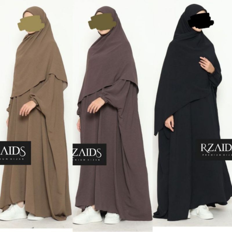 Abaya Ivonne Stel Segiempat Simpel Daily Kekinian Remaja Premium Airflow